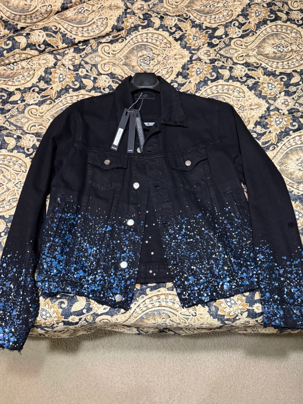 Amiri crystal painter denim jacket